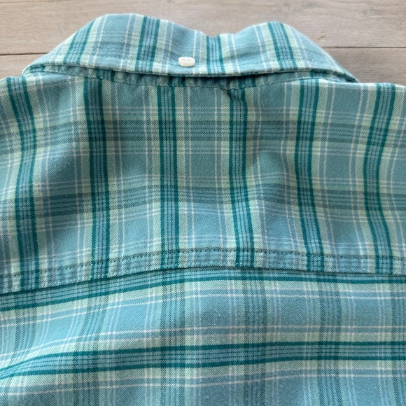 LL Bean Blue Plaid L/S Comfort Stretch Oxford Button Down Shirt 510031 Men's XLT - Picture 5 of 8